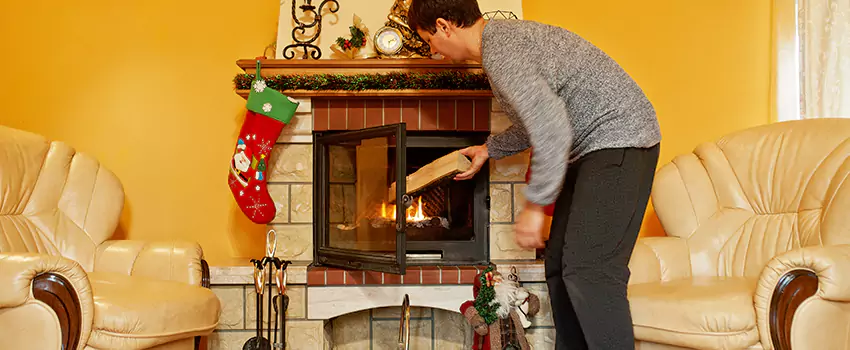 Rusted Metal Fireplace Restoration in Marlborough, Massachusetts