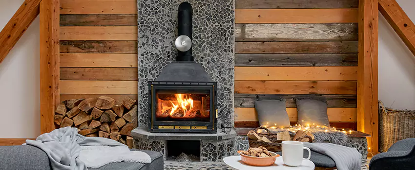 Thelin Hearth Products Direct Vent Gas Stove Fireplace Inspection in Marlborough, Massachusetts
